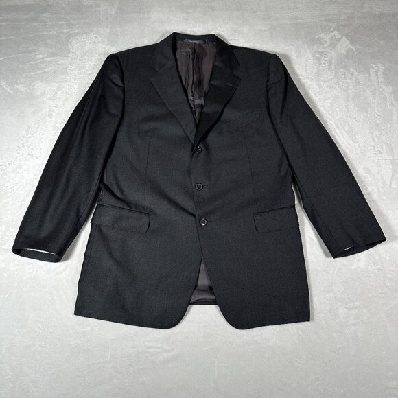 Ermenegildo Zegna Blazer Men Size USA 46R EUR 56R Gray 100% Wool Switzerland GUC